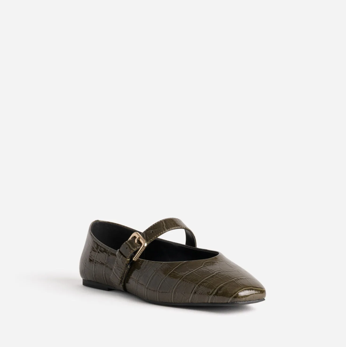 Babies kaki verni embossage effet croco