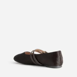Babies marron cuir effet poulain