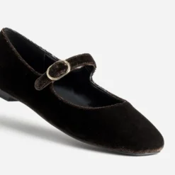 Babies marron panne de velours