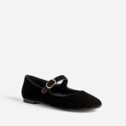 Babies marron panne de velours