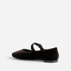 Babies marron panne de velours