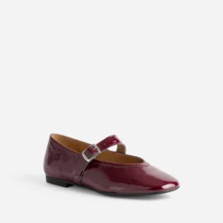 Babies rouge foncé cuir verni