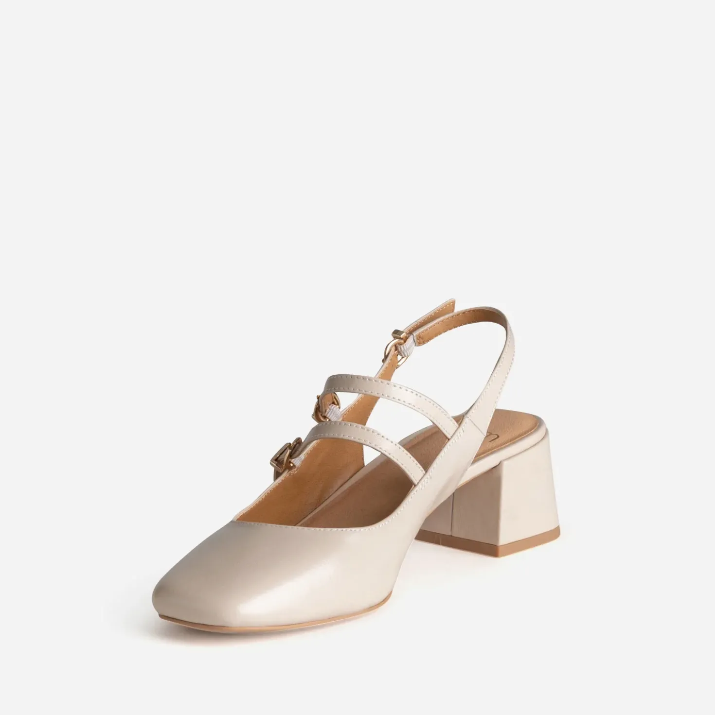 Babies slingback beige cuir