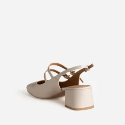 Babies slingback beige cuir