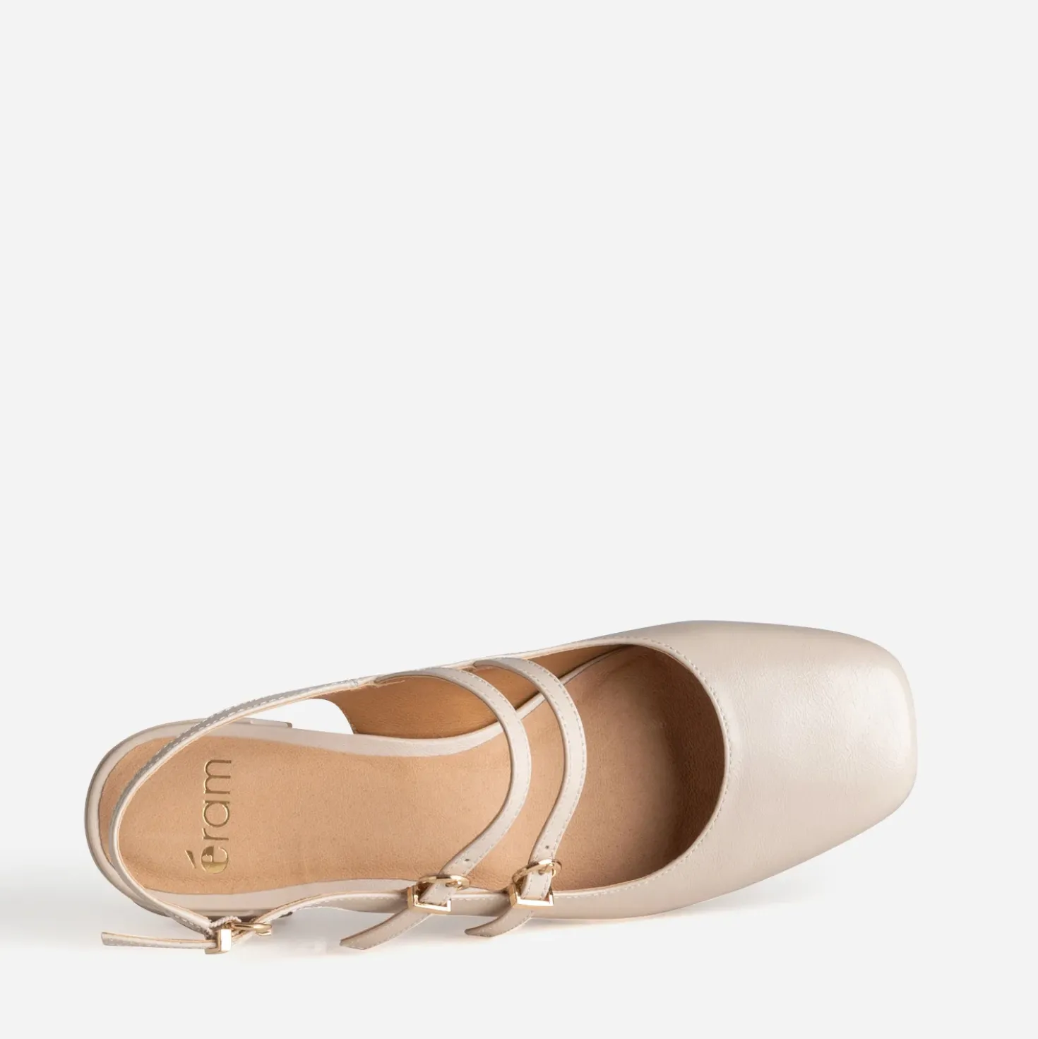 Babies slingback beige cuir