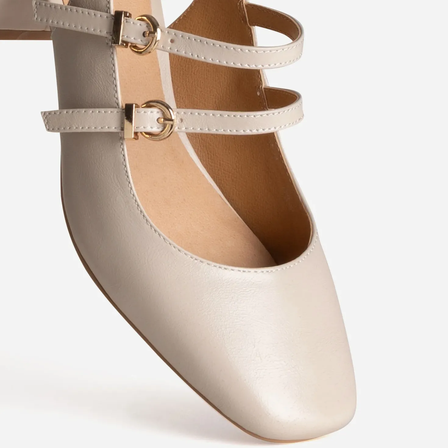 Babies slingback beige cuir