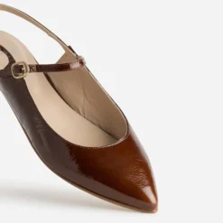 Babies slingback cognac cuir bout pointu