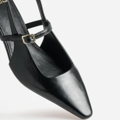Babies slingback noir à bout pointu