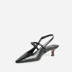 Babies slingback noir à bout pointu
