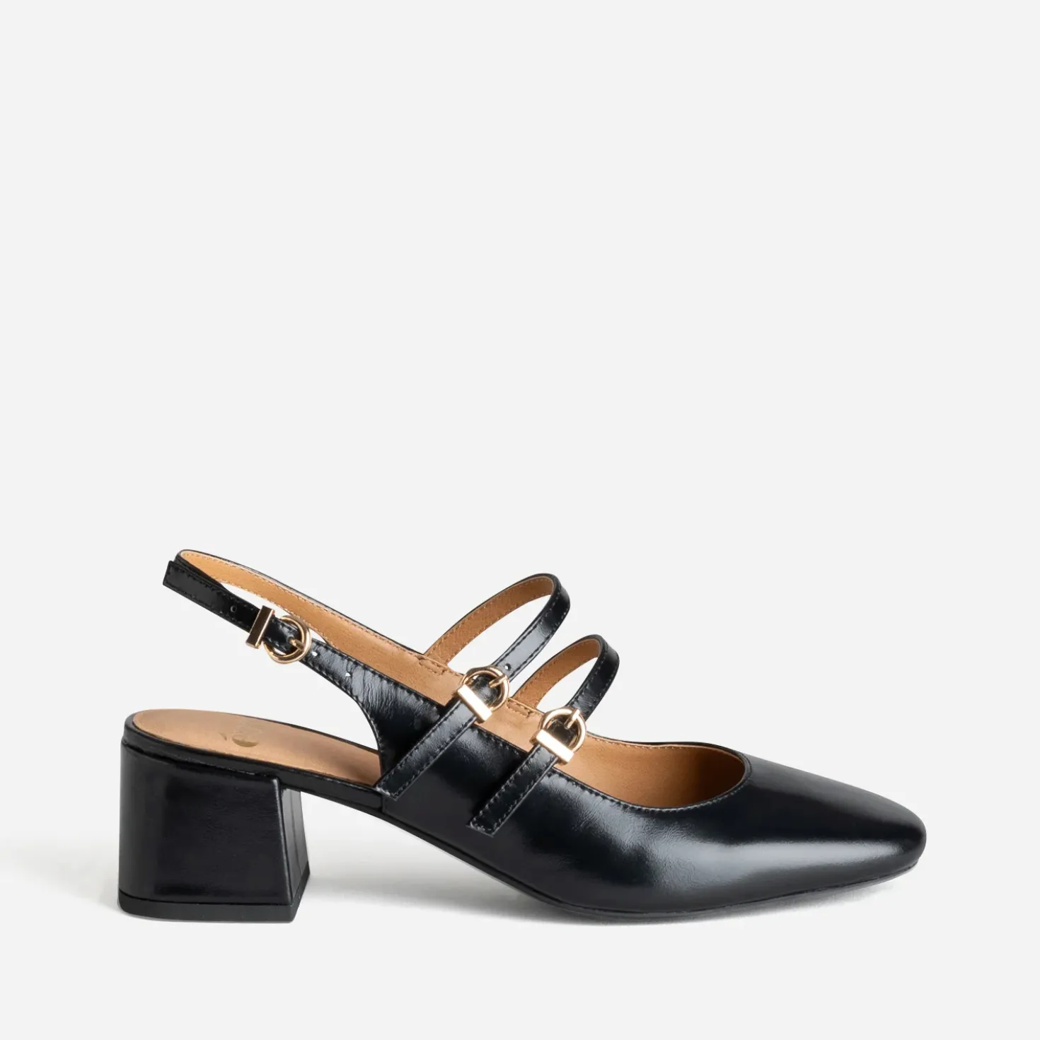 Babies slingback noire cuir