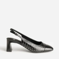 Babies slingback noire décor clous