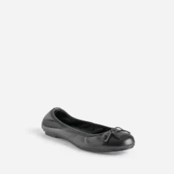 Ballerine éco-conçue BUGGY noire en cuir