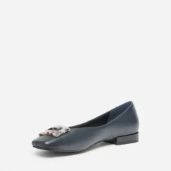 Ballerine marine décor écailles