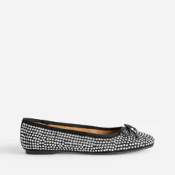 Ballerine noire décor strass