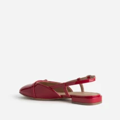 Ballerine slingback rouge vernie