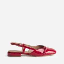 Ballerine slingback rouge vernie