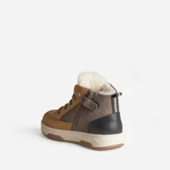 Basket BUGGY camel, marron, noire cuir