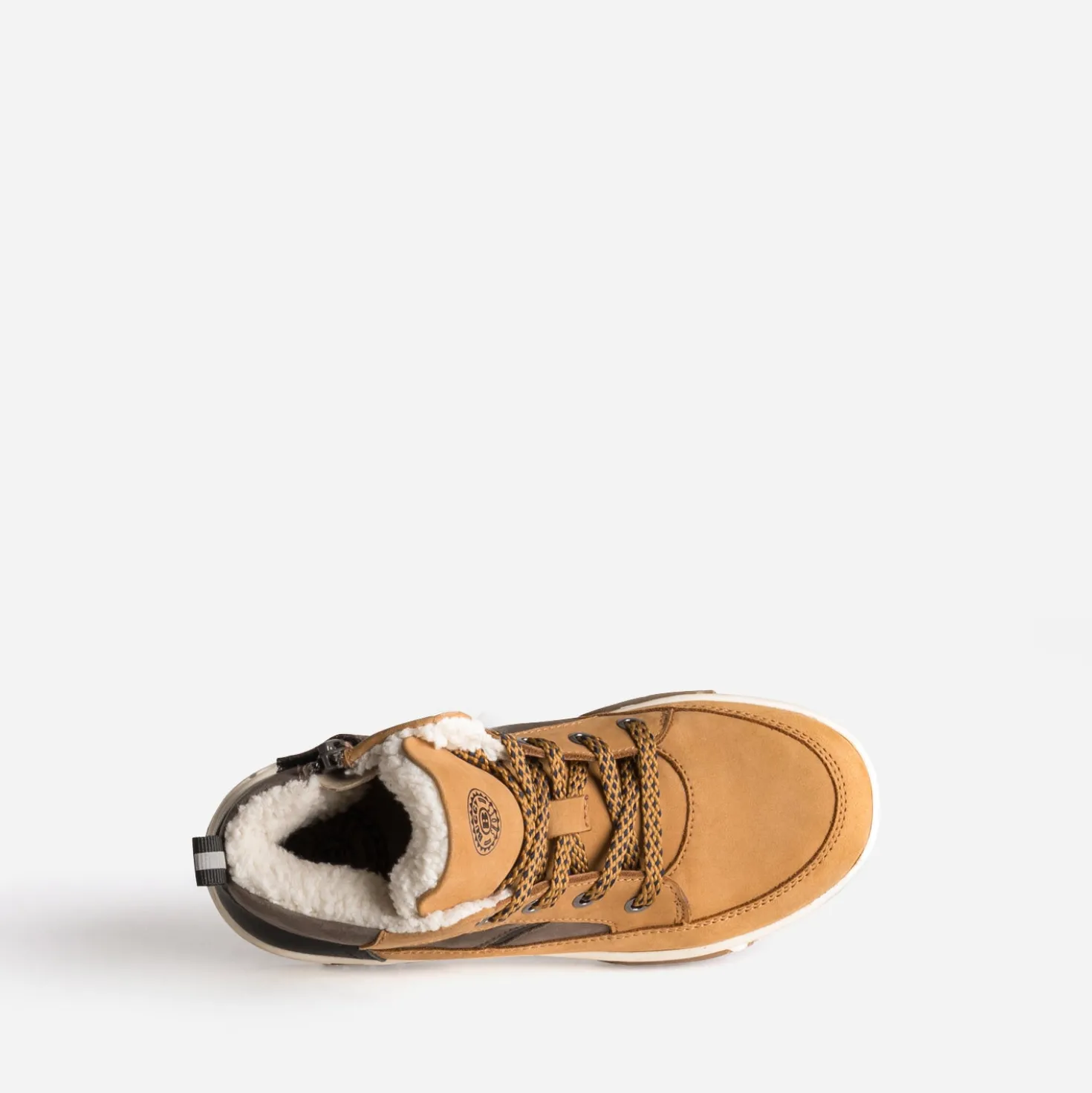 Basket BUGGY camel, taupe, noir cuir