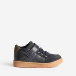 Basket BUGGY marine en cuir