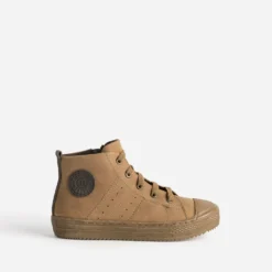 Basket éco-conçue BUGGY camel en cuir
