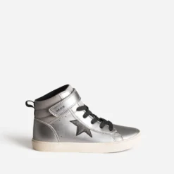 Basket GEOX argent et noir