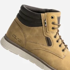 Basket jaune ocre et marron