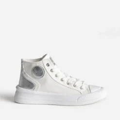 Basket montante blanche et argent KAPORAL