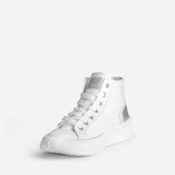 Basket montante blanche et argent KAPORAL