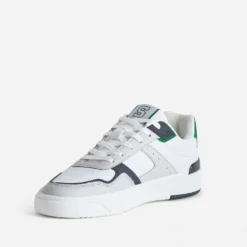 Basket SCHOTT blanche, grise et verte