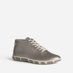 Basket TBS taupe cuir métallisé