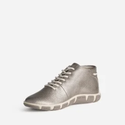 Basket TBS taupe cuir métallisé