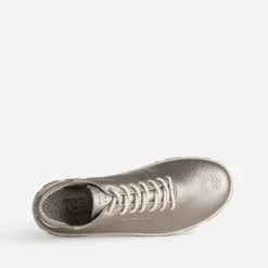 Basket TBS taupe cuir métallisé