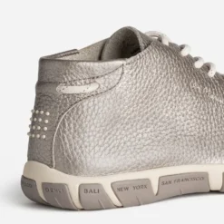 Basket TBS taupe cuir métallisé