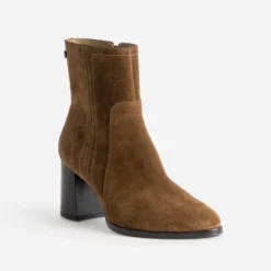 Boots ATELIER 1927 cognac cuir velours