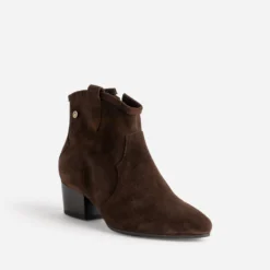 Boots ATELIER 1927 marron cuir velours