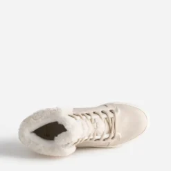 Boots beige clair fourrée