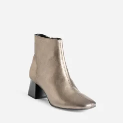 Boots bronze cuir métallisé