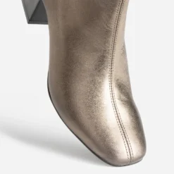 Boots bronze cuir métallisé