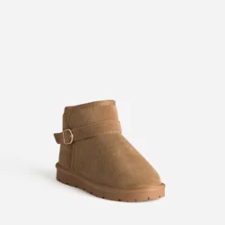 Boots BUGGY camel cuir velours fourré