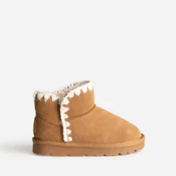 Boots BUGGY camel cuir velours fourré