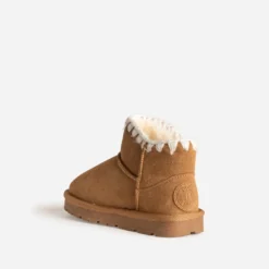 Boots BUGGY camel cuir velours fourré