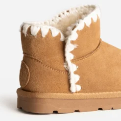 Boots BUGGY camel cuir velours fourré