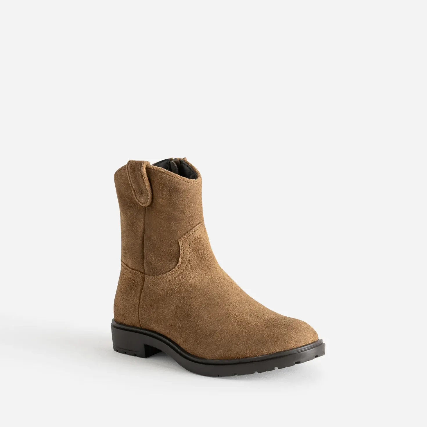 Boots BUGGY camel cuir velours