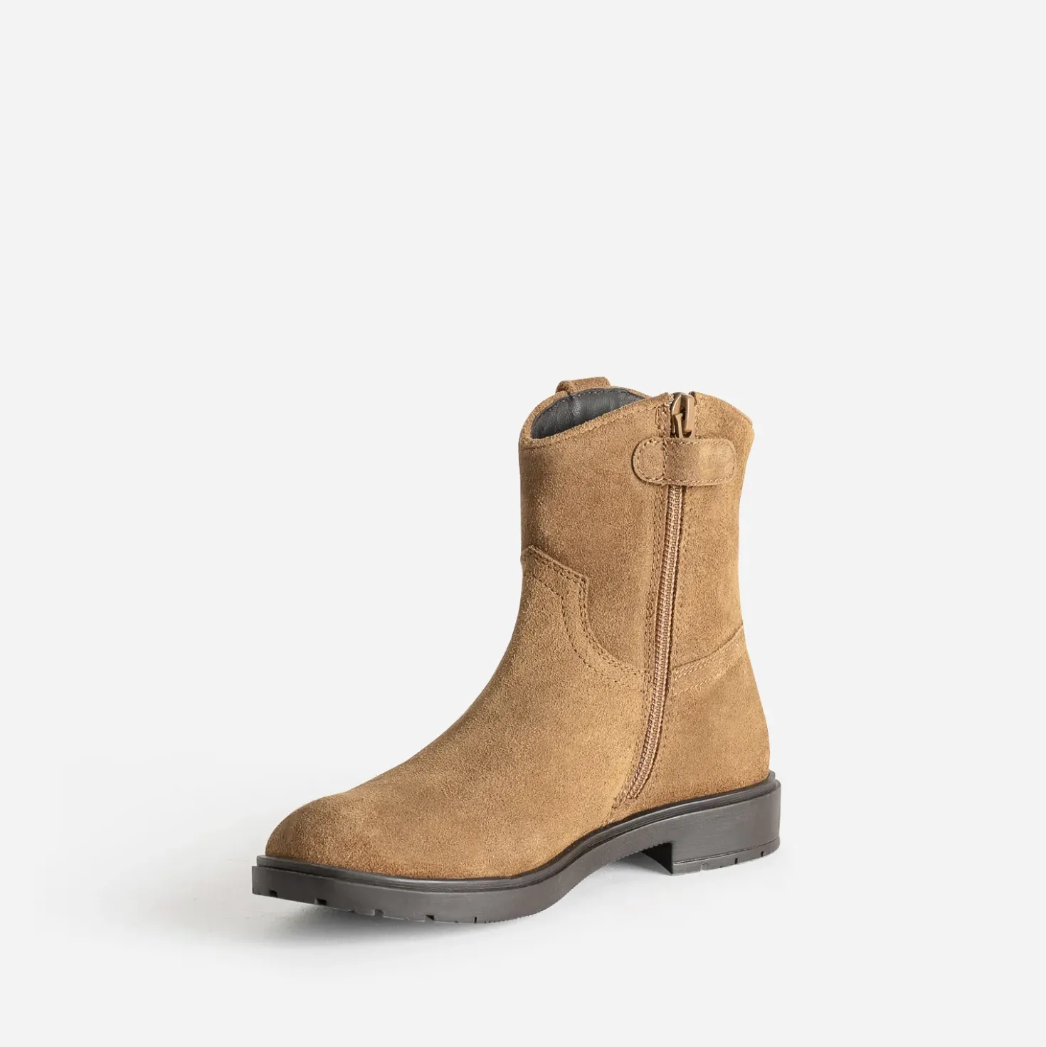Boots BUGGY camel cuir velours