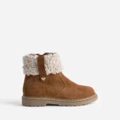 Boots BUGGY cognac cuir velours