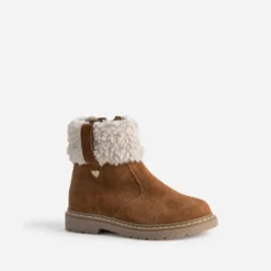 Boots BUGGY cognac cuir velours