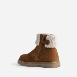 Boots BUGGY cognac cuir velours