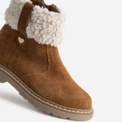 Boots BUGGY cognac cuir velours