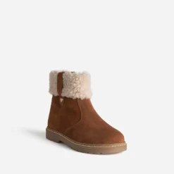 Boots BUGGY cognac cuir velours