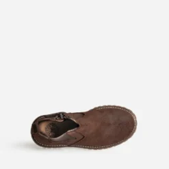 Boots BUGGY marron en cuir velours